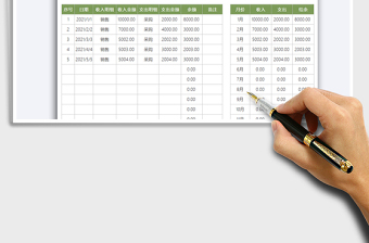 2022现金日记账（自动统计）免费下载