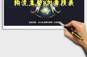 2022通用表格之物流主管KPI考核表免費下載