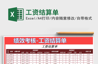 2022农民工工资结算单样表