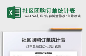 2021社區團購訂單統計表免費下載