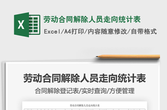 2021勞動(dòng)合同解除人員走向統(tǒng)計(jì)表免費(fèi)下載