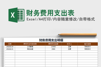 2022財務(wù)費用支出表免費下載