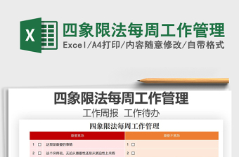 2022四象限法每周工作管理免費(fèi)下載