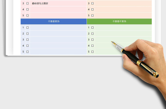 2022四象限法每周工作管理免费下载