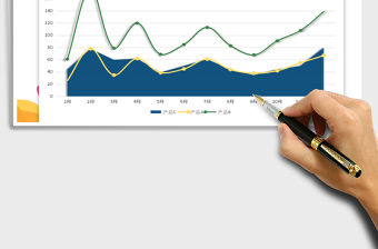 精美折線圖銷量趨勢EXCEL圖表免費下載