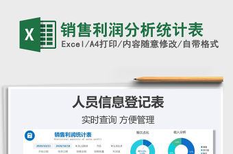 2022銷售利潤分析統計表免費下載