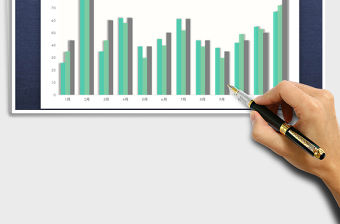 2021柱形圖可視化分析excel圖表免費下載