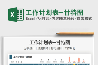 2021工作計劃表-甘特圖免費下載
