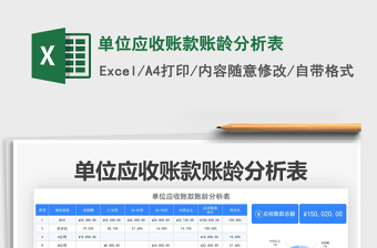 2021單位應收賬款賬齡分析表免費下載