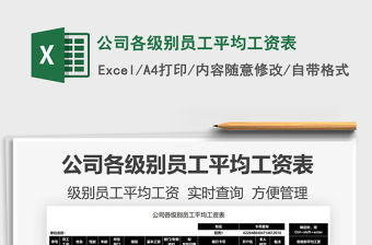 2022公司各級別員工平均工資表免費下載