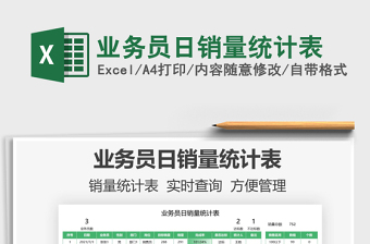 2022業(yè)務(wù)員日銷量統(tǒng)計(jì)表免費(fèi)下載