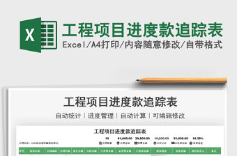 2021工程項目進度款追蹤表免費下載