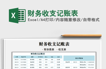 2022財(cái)務(wù)收支記賬表免費(fèi)下載