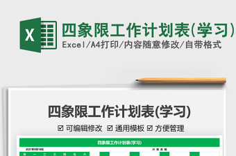 2022四象限工作計(jì)劃表(學(xué)習(xí))免費(fèi)下載