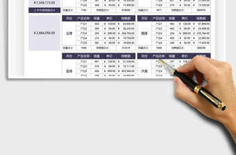 2022銷售報表上半年業績統計表免費下載