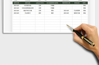 2021消防设备检查反馈表免费下载