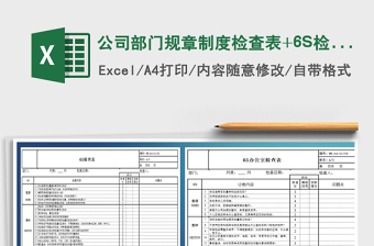2022公司部門規(guī)章制度檢查表+6S檢查表+衛(wèi)生檢查表免費(fèi)下載
