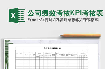 2021公司績效考核KPI考核表免費下載