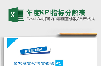 2022年度KPI指標(biāo)分解表免費下載