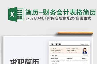 2022簡歷-財務會計表格簡歷免費下載