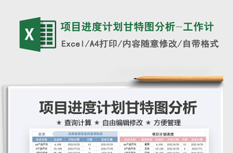 2022excel项目计划图