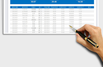 2021考勤加班登記及統(tǒng)計表免費(fèi)下載