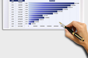 2021公司历年纳税数据条形图免费下载