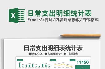 2022日常支出明細統(tǒng)計表免費下載