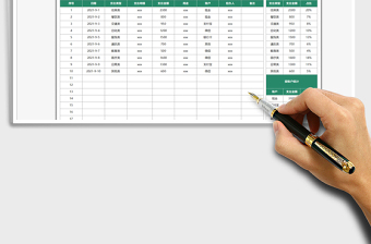 2022日常支出明细统计表免费下载