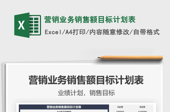 2022營銷業(yè)務(wù)銷售額目標(biāo)計(jì)劃表免費(fèi)下載