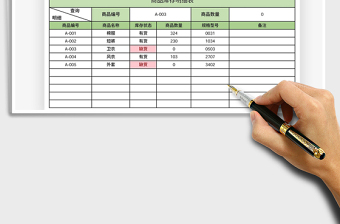 2022商品库存明细表免费下载