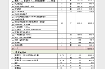 2022装修装饰报价表免费下载