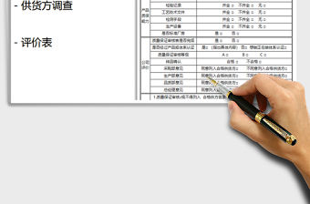 2021供貨方調查評價表免費下載