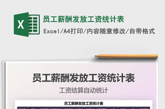 2022員工薪酬發(fā)放工資統(tǒng)計表免費下載