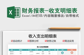 2021財(cái)務(wù)報(bào)表-收支明細(xì)表免費(fèi)下載