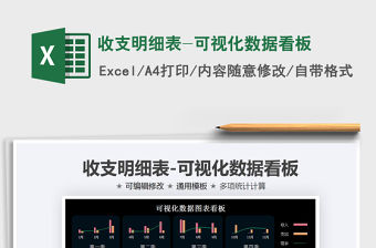 2021收支明細(xì)表-可視化數(shù)據(jù)看板免費(fèi)下載