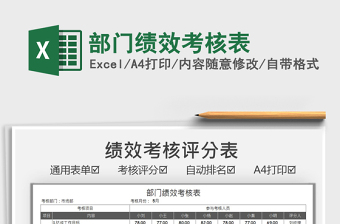 2021部門績(jī)效考核表免費(fèi)下載