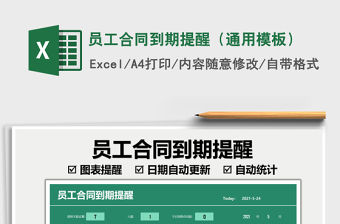 2021員工合同到期提醒（通用模板）免費下載