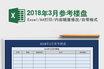 2018年3月參考樓盤免費下載
