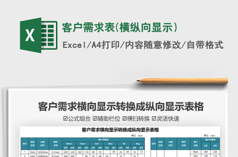 2022客戶需求表(橫縱向顯示）免費(fèi)下載