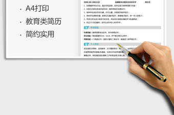 2021簡(jiǎn)約教育類(lèi)職業(yè)求職簡(jiǎn)歷免費(fèi)下載