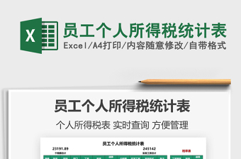 2021員工個(gè)人所得稅統(tǒng)計(jì)表免費(fèi)下載