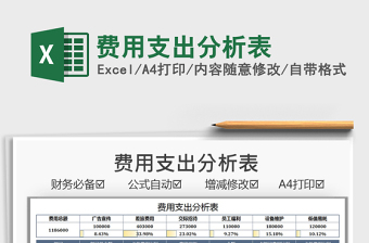 2021費用支出分析表免費下載
