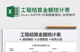 2021工程結(jié)算金額統(tǒng)計(jì)表免費(fèi)下載