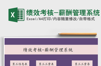 2022績效考核-薪酬管理系統(tǒng)免費下載
