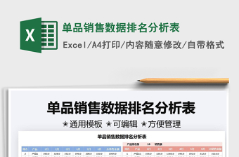 2022單品銷(xiāo)售數(shù)據(jù)排名分析表免費(fèi)下載