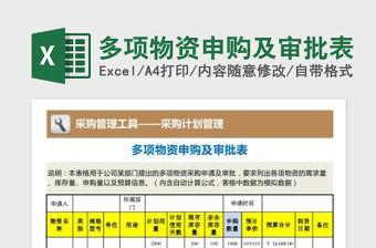 2022多項(xiàng)物資申購(gòu)及審批表免費(fèi)下載