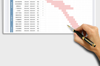 2022市场活动跟踪表-甘特图免费下载