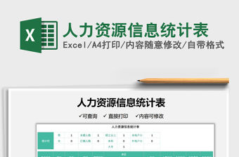 2021人力資源信息統(tǒng)計表免費下載