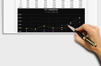 2021季度數據圖表折線圖免費下載